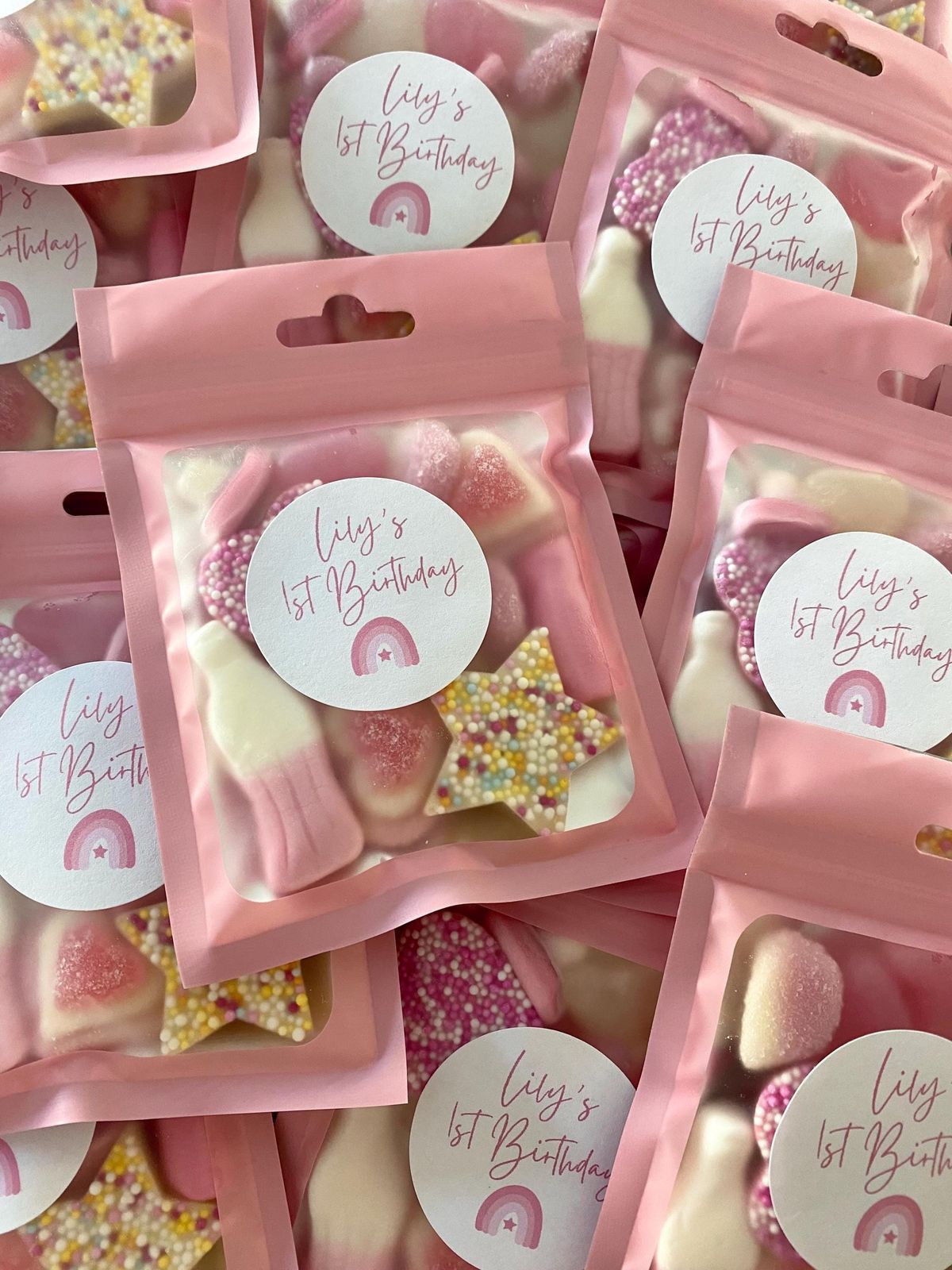 Personalized Pastel Candy Zip Bags (Customizable) (40 pcs)