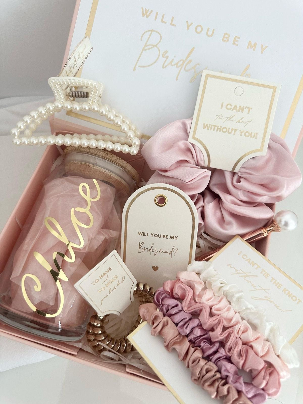 Blush Charm Bridesmaid Proposal Box